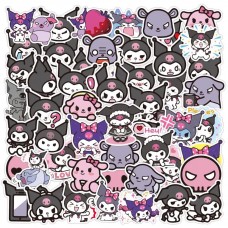 Pack De 50 Stickers Gatito Diva Kuromi Hello Gato Kawaii